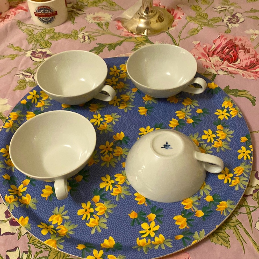 Alessi Tea cups. Made in Germany. Fine porcelain.